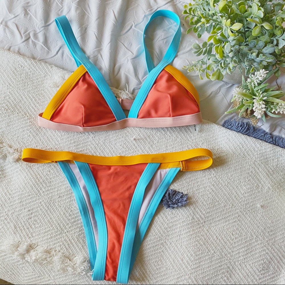 New color block bikini